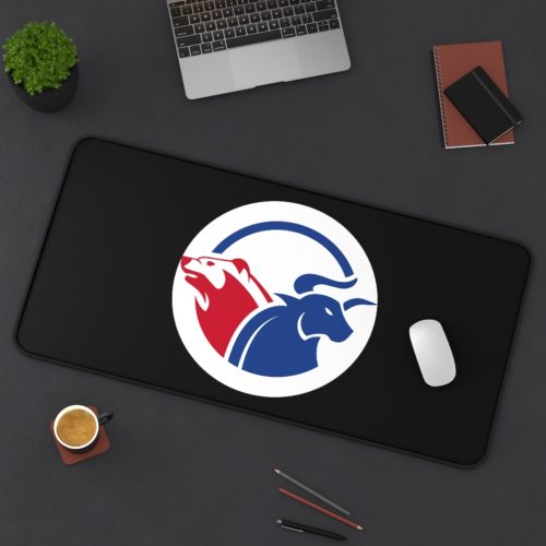 Black Trading Desk Mat